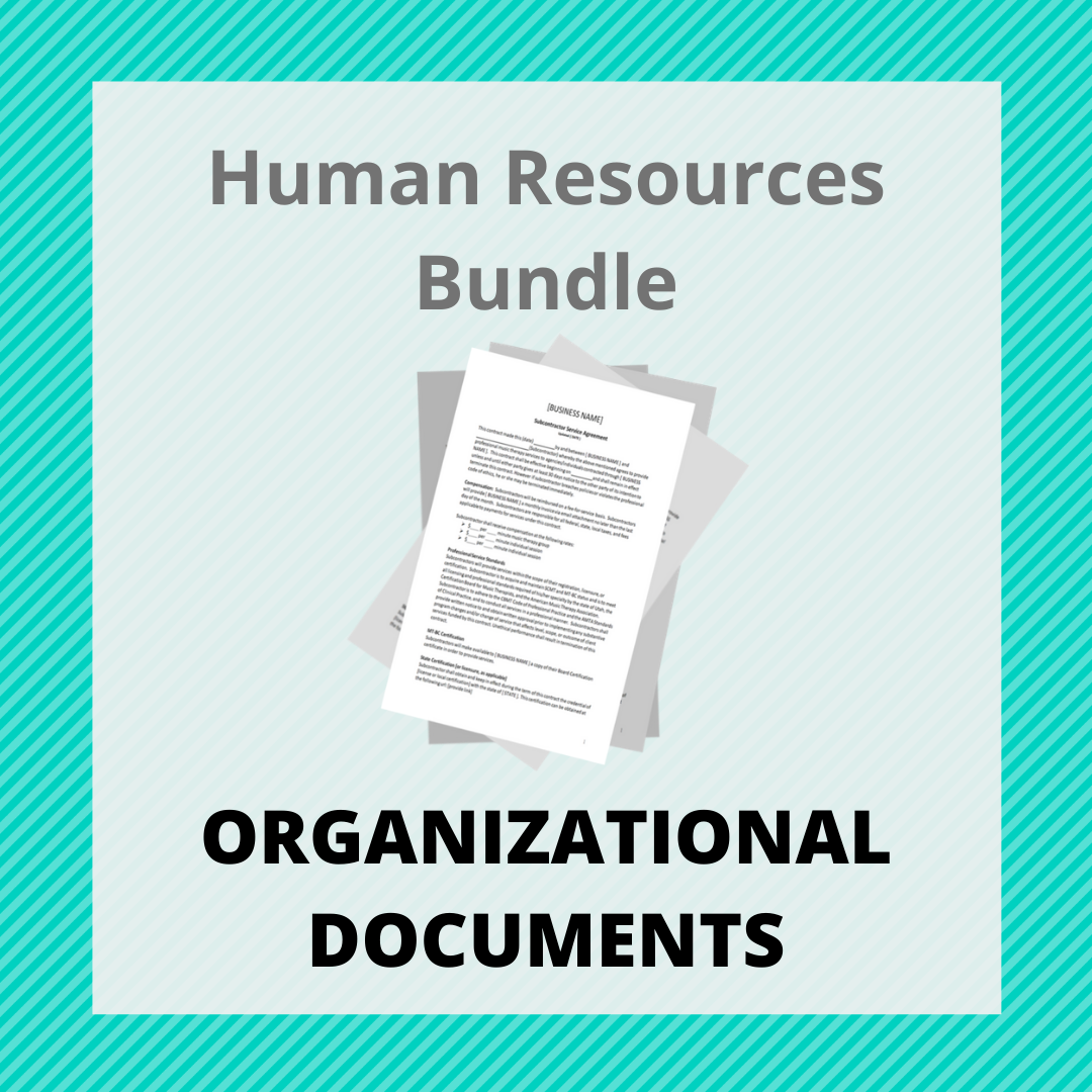 Human Resources Organizational Docs