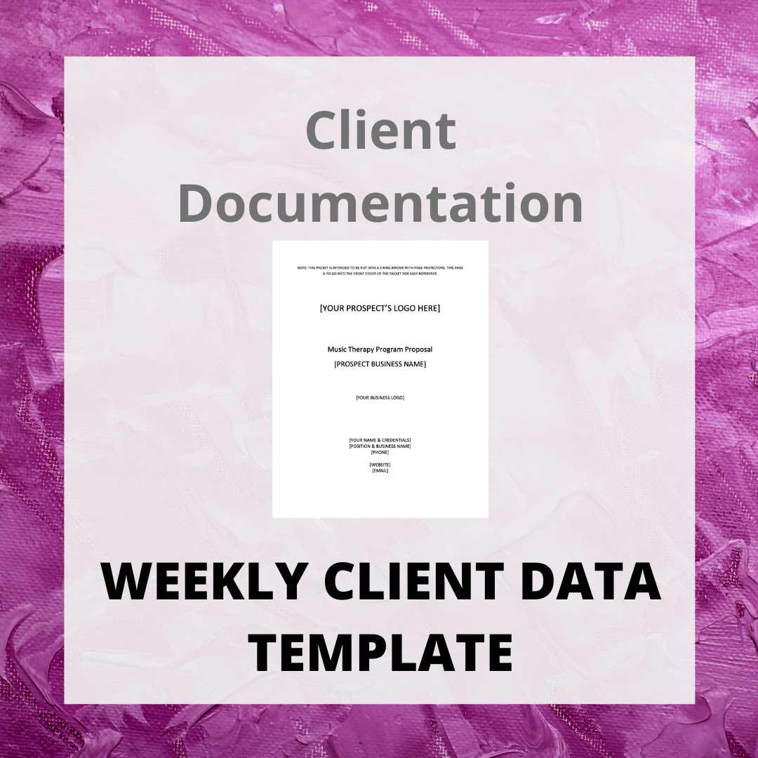 Weekly Client Data Template