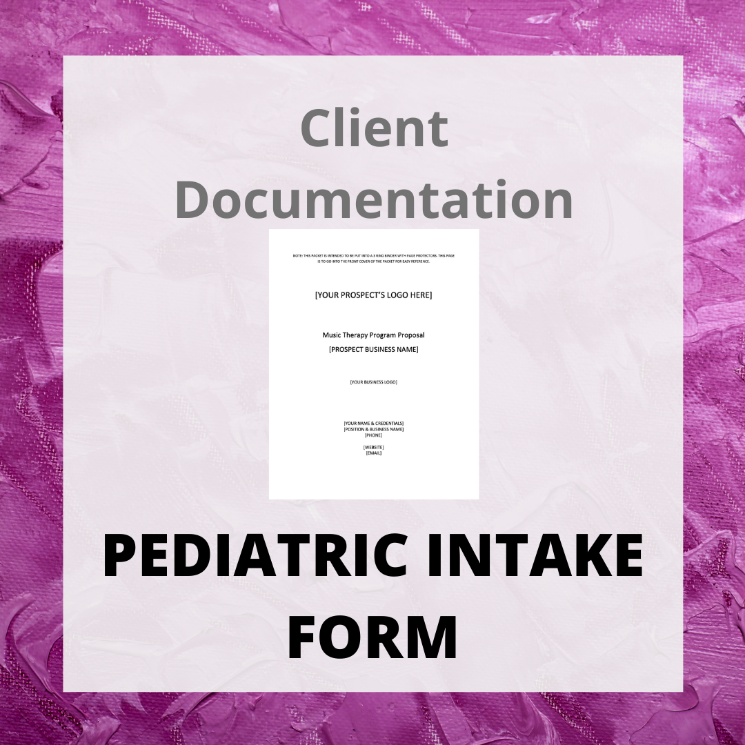 Pediatric Intake Comprehensive *Single Item*