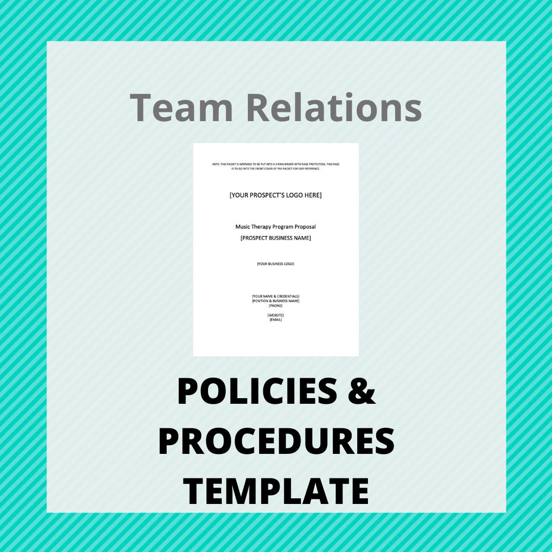Policies and Procedures Template