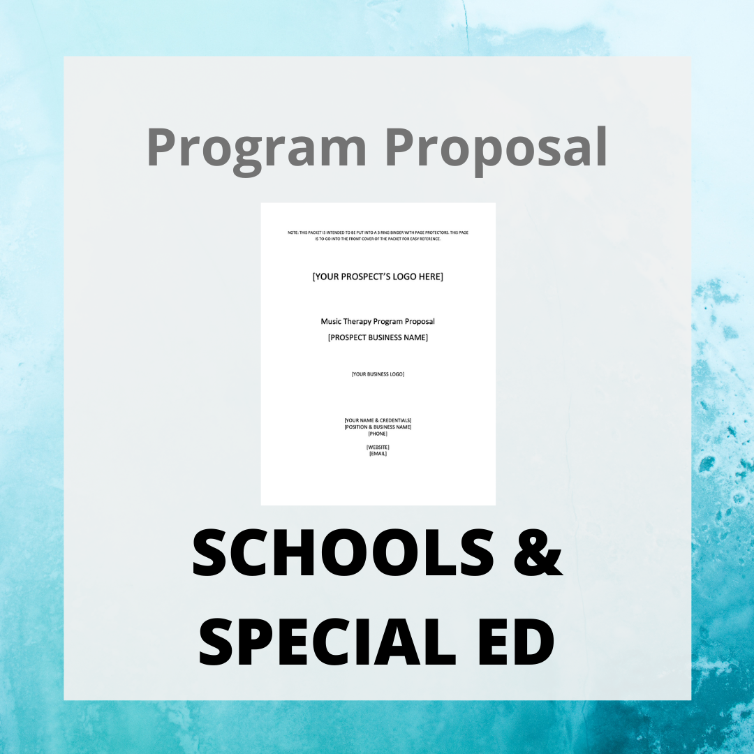 Special Education Music Therapy Program Proposal