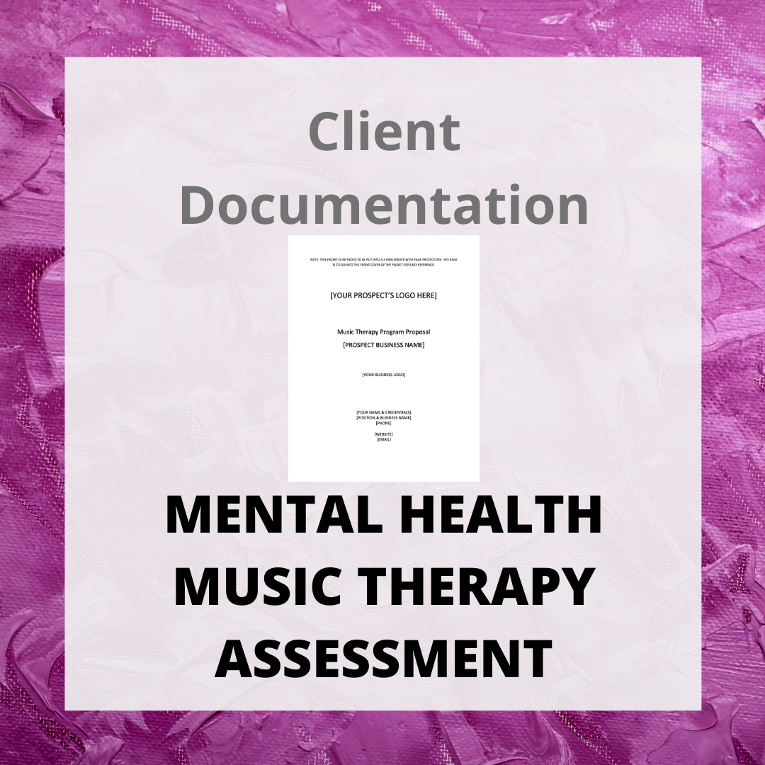 Mental Health Music Therapy Assessment