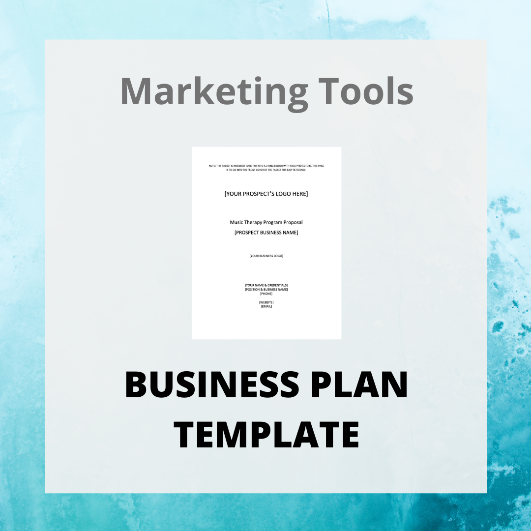 Therapy Practice Business Plan Template